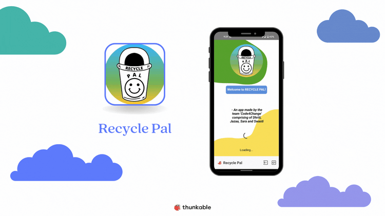 recycle pal no code app built on thunkable