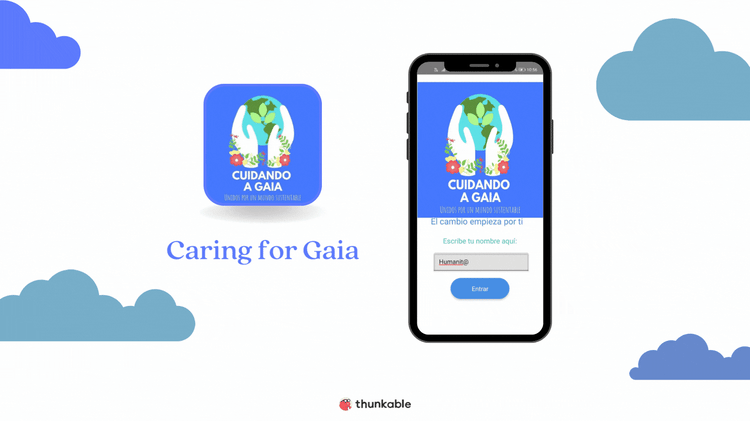 caring for gaia no code app built on thunkable