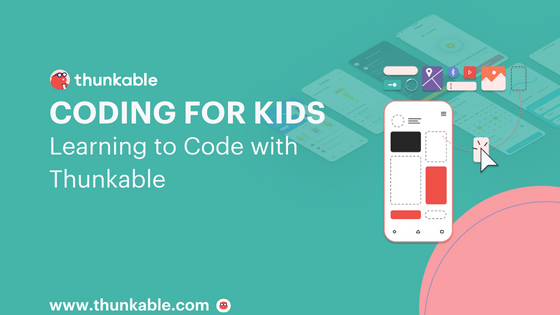 coding for kids blog title card thunkable no code app builder app maker app creator edtech software
